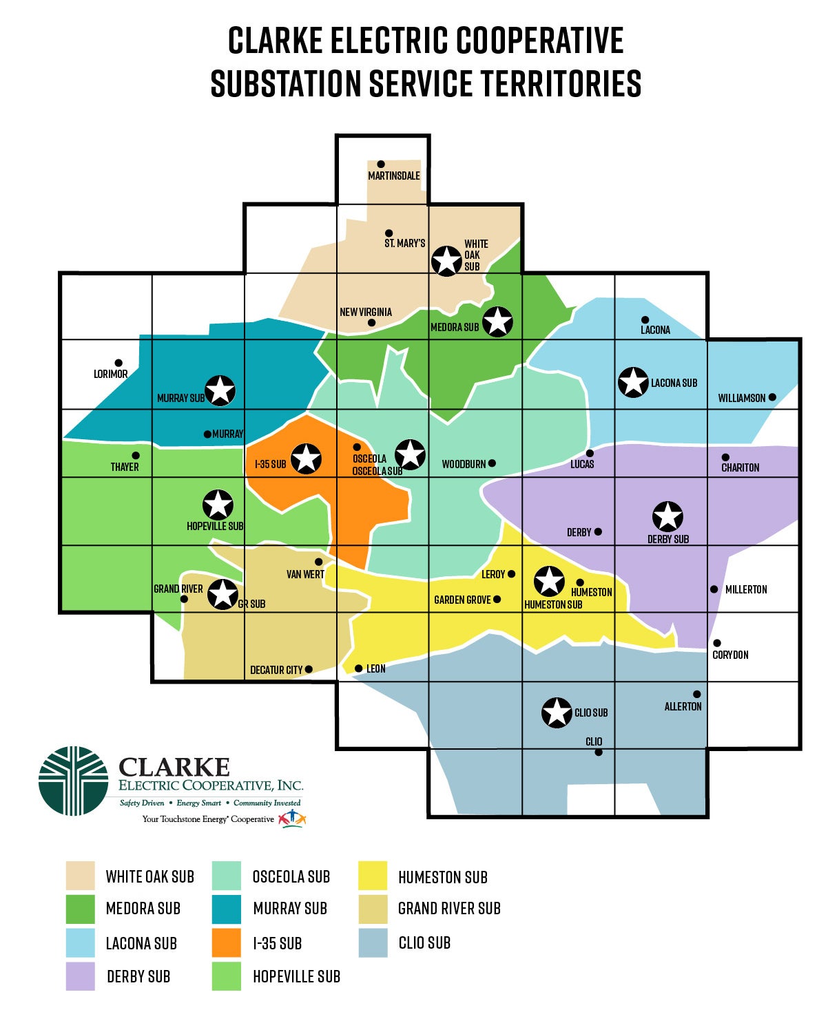 Cooperative Service Area | Clarke Electric Cooperative